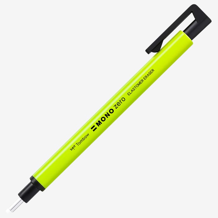 Tombow : Mono Zero Eraser Pen : 2.3mm Round Tip : Neon Yellow