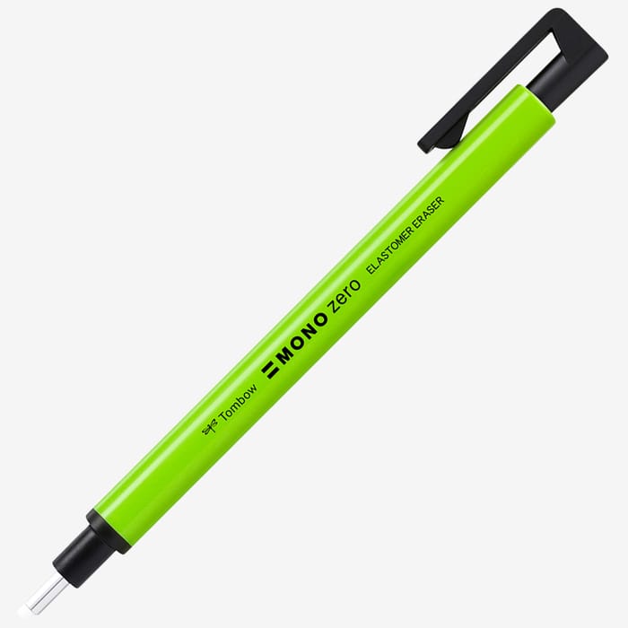 Tombow : Mono Zero Eraser Pen : 2.3mm Round Tip : Neon Green