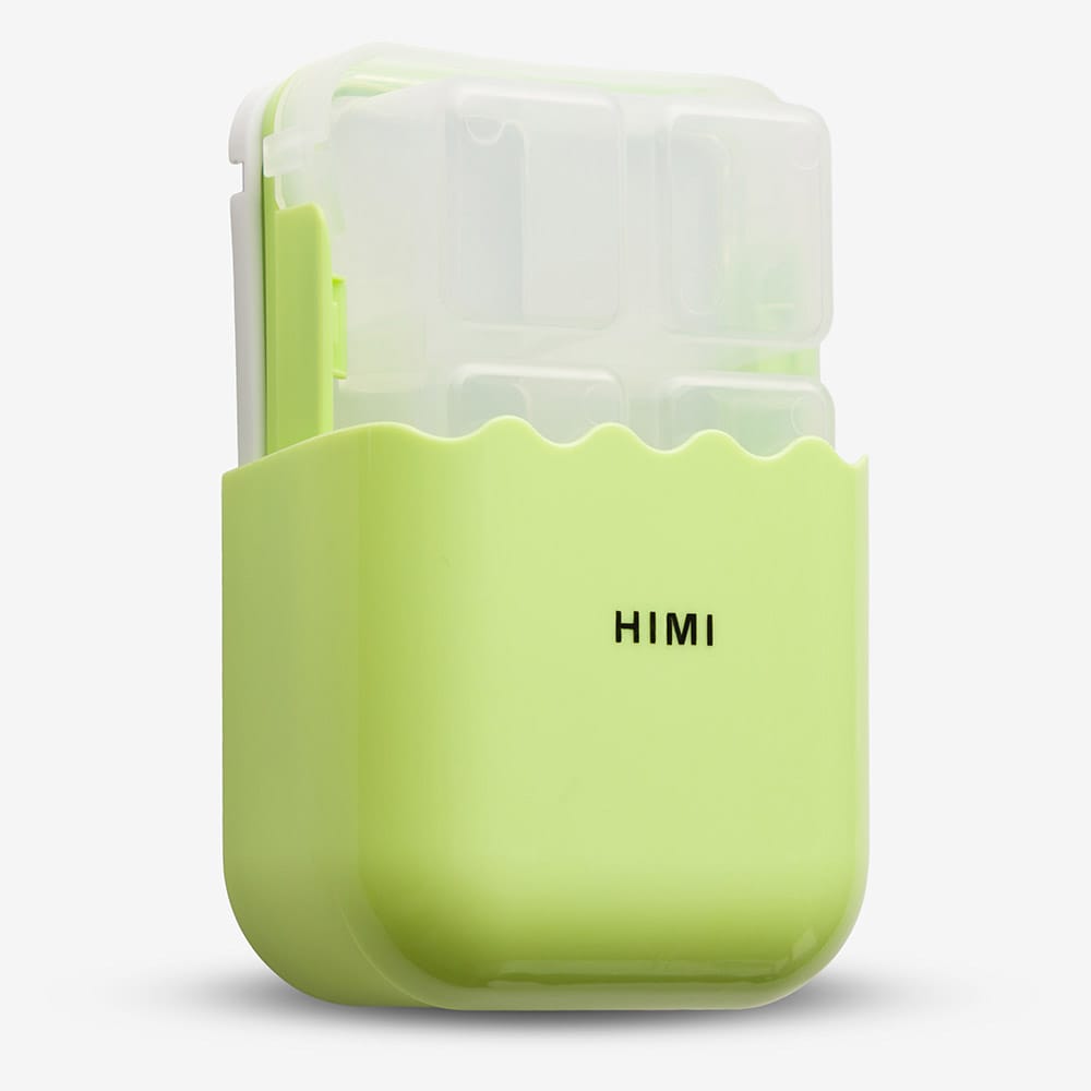 HIMI : Empty Travel Box : 4-in-1 : Compatible With HIMI Jelly Gouache : Portable Bag : Apple Green