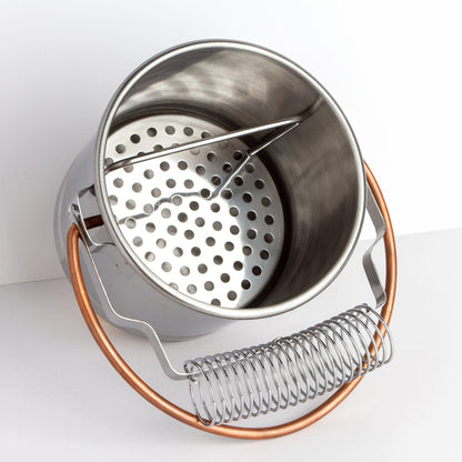 Studio Essentials : Large Brush Washer Metal Deluxe : 15cm Diameter (Apx.6in) (Loose Lid)