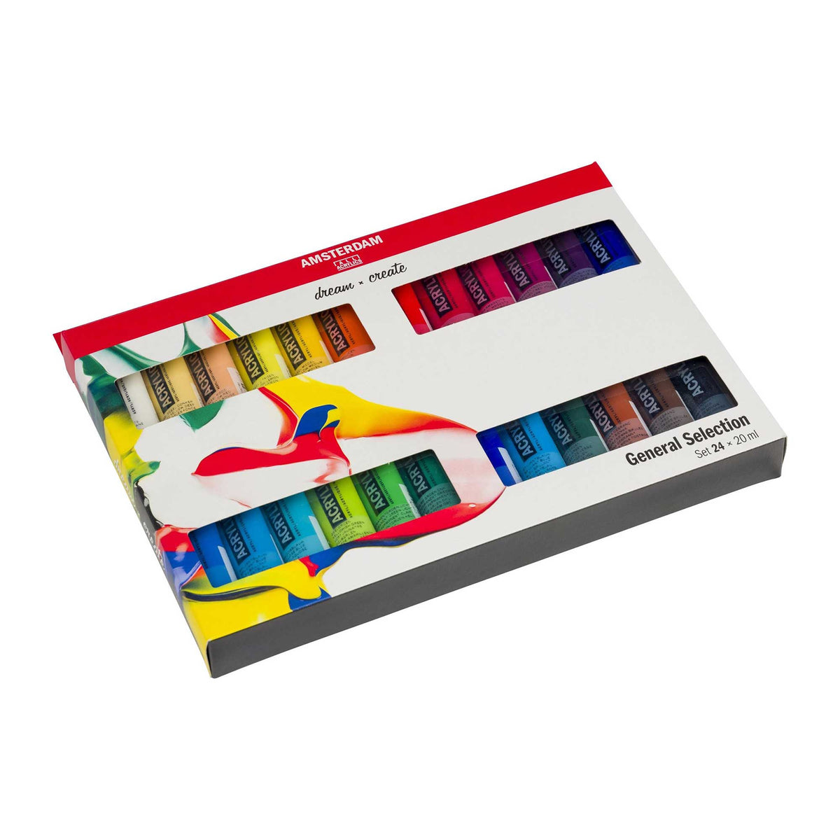 Amsterdam Acrylic Paint General Selection at angle