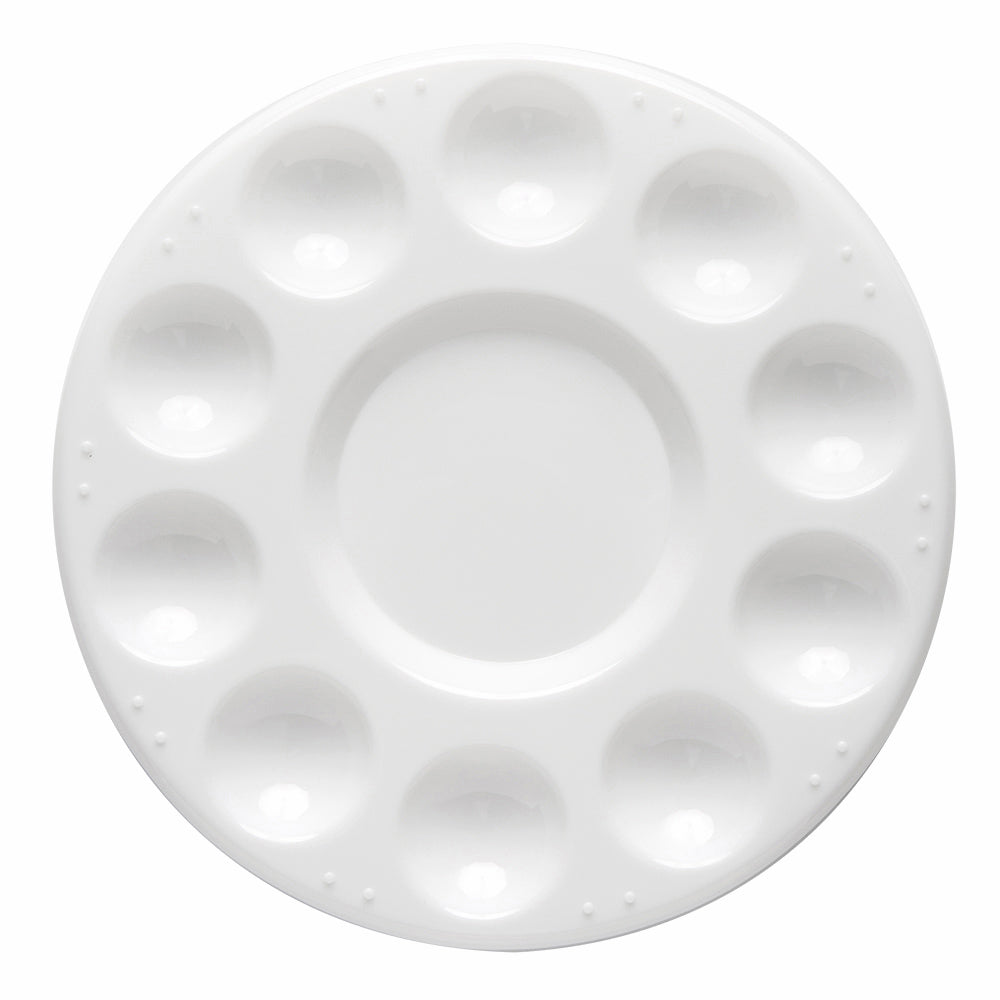 Studio Essentials : Circular Plastic Palette : 7in Diameter (Apx.18cm) : 11 Well