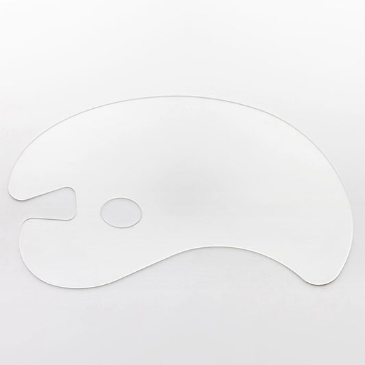 Studio Essentials : Transparent Acrylic Kidney Palette : 25x43cm (Apx.10x17in) : 3mm Thick