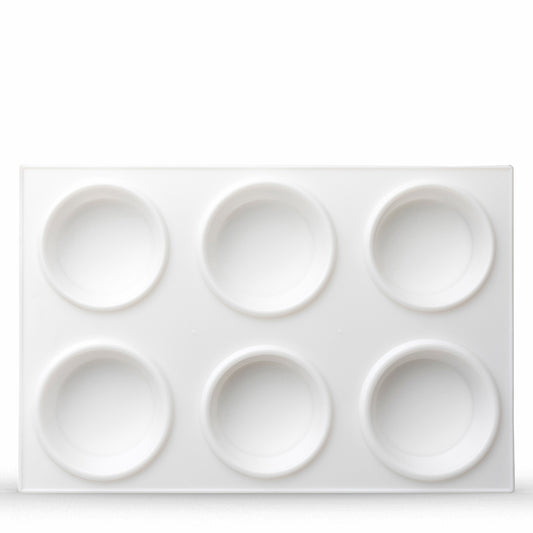 Studio Essentials : Plastic Palette : 6 Wells : 2cm Deep (Apx.1in)
