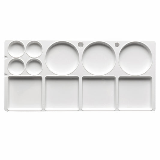 Studio Essentials : Medium Rectangular Plastic Palette : 12.5x6in (Apx.32x15cm)