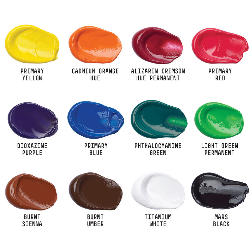 Liquitex : Basics : Acrylic Paint : 22ml : V2 : Set of 12