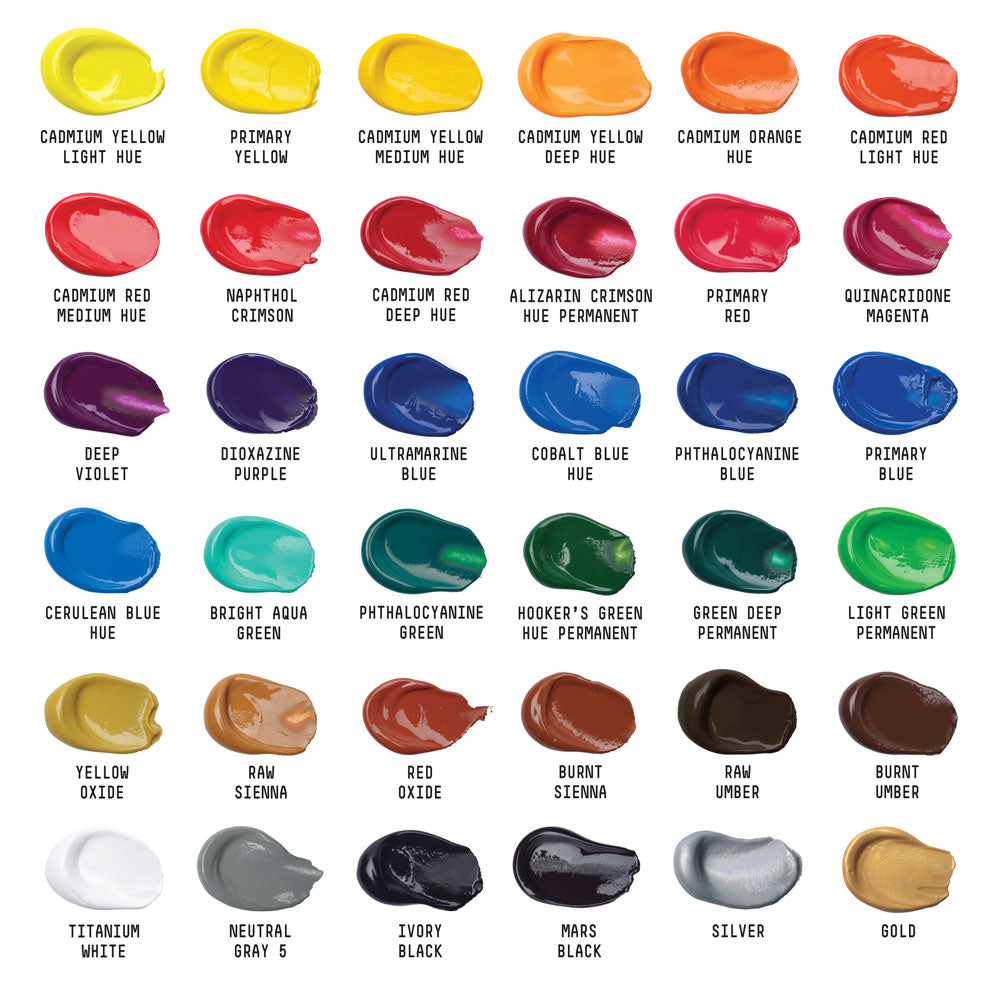 Liquitex : Basics : Acrylic Paint : 22ml : Set of 36