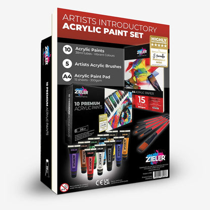 Zieler : Artists Acrylic Painting : Introductory Set : Set of 16
