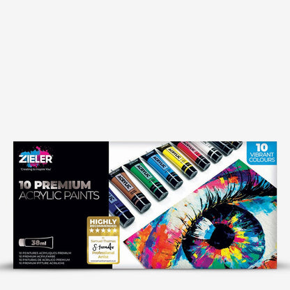 Zieler : Artists Acrylic Painting : Introductory Set : Set of 16