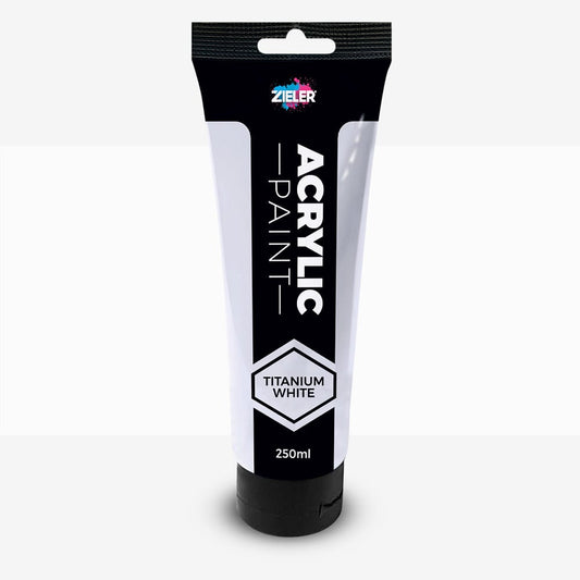 Zieler : Premium Acrylic Paint : 250ml : Titanium White
