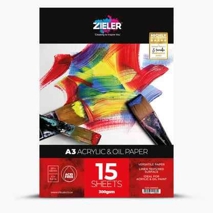 Zieler : Premium Easel Acrylic Gift Set : A3 : Set of 18