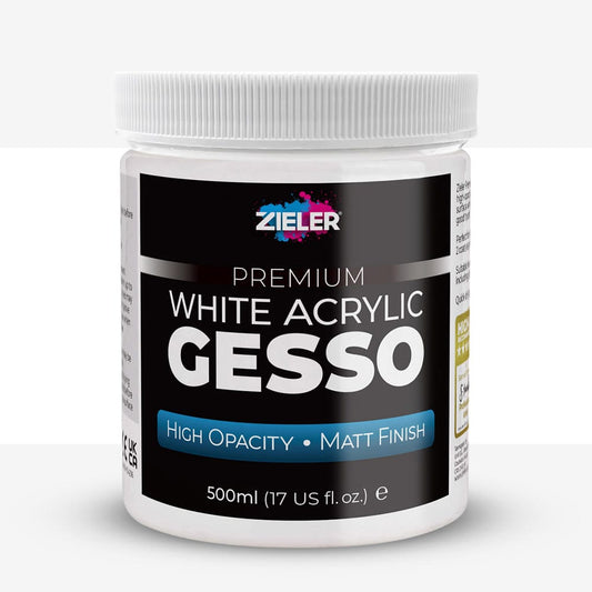 Zieler : Premium White Acrylic Gesso : 500ml