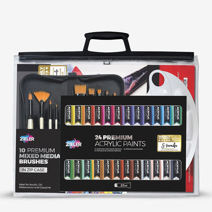 Zieler : Premium Acrylic Paint : 22ml : Complete Set