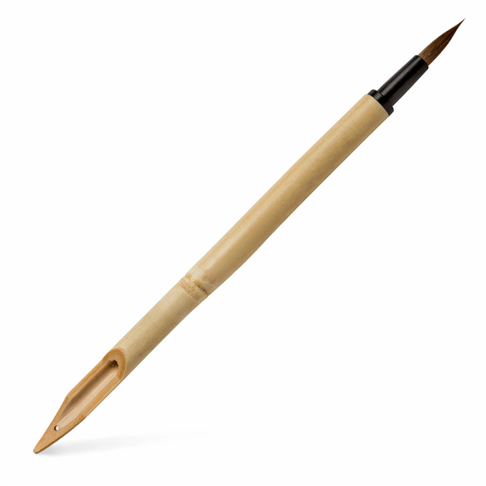 Studio Essentials : Chinese Painting : Bamboo Brush Pen : Medium : brush on one end : pen on the other