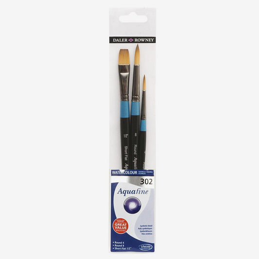 Daler-Rowney : Aquafine Watercolour Brush : Wallet Set : 302