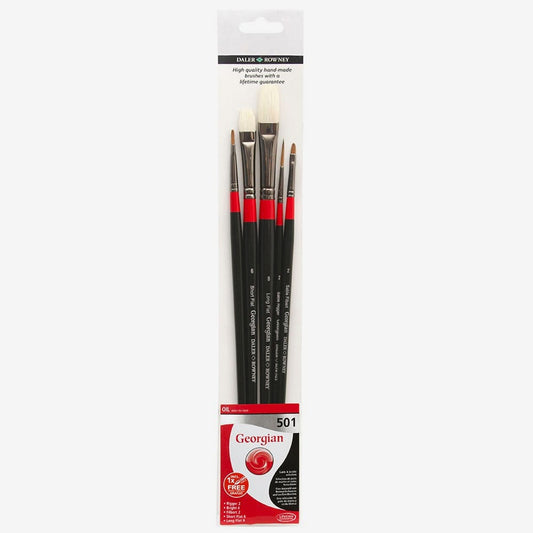 Daler-Rowney : Georgian Oil Brush : Wallet Set : 501