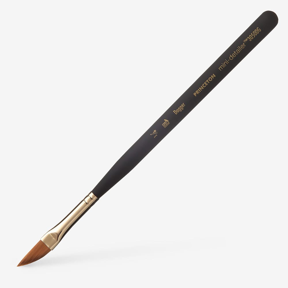 Princeton : Miniature Synthetic Sable Brush : Size 1/4 inch Dagger Striper : 3050