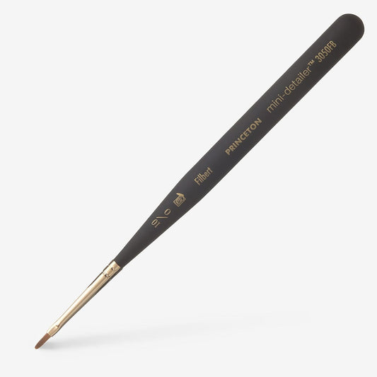 Princeton : Miniature Synthetic Sable Brush : Size 10/0 Filbert : 3050