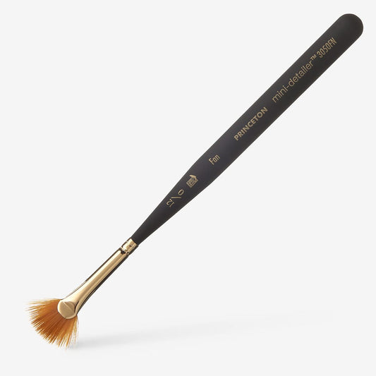 Princeton : Miniature Synthetic Sable Brush : Size 12/0 Fan : 3050