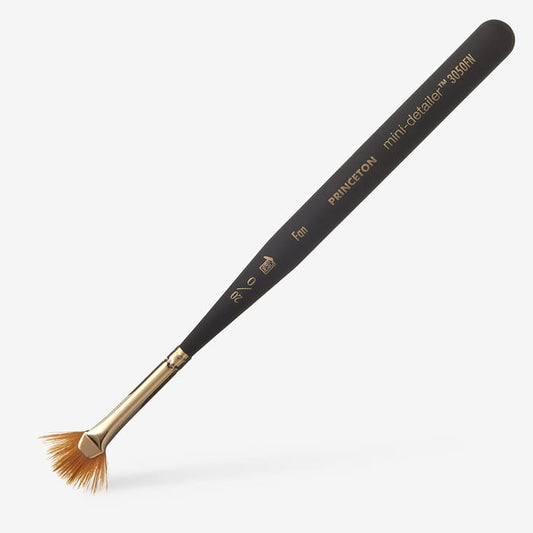 Princeton : Miniature Synthetic Sable Brush : Size 20/0 Fan : 3050
