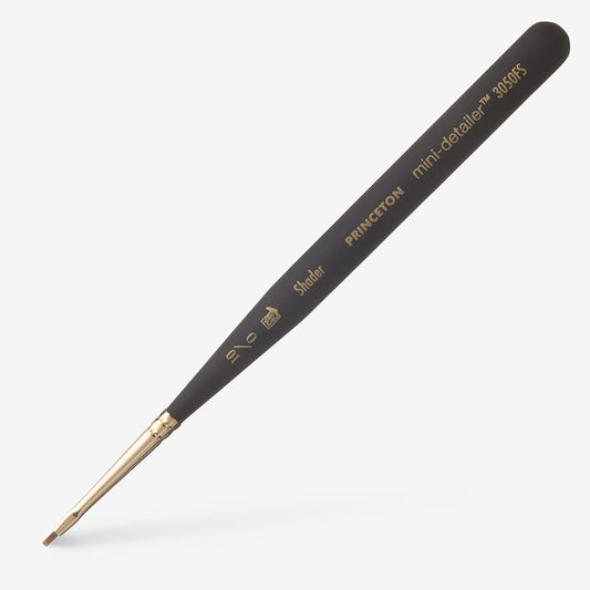 Princeton : Miniature Synthetic Sable Brush : Size 10/0 Flat Shader : 3050