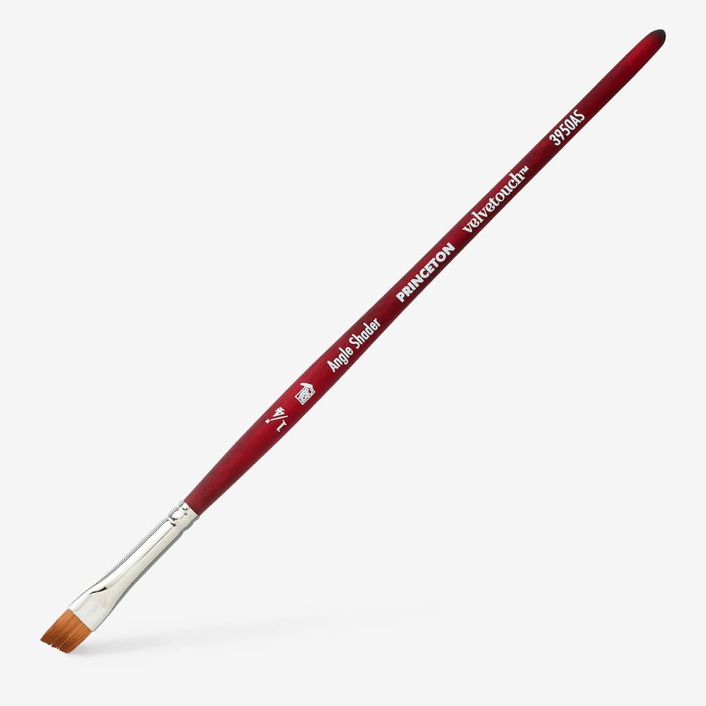 Princeton : Velvetouch : Series 3950 : Short Handle : Angle Shader