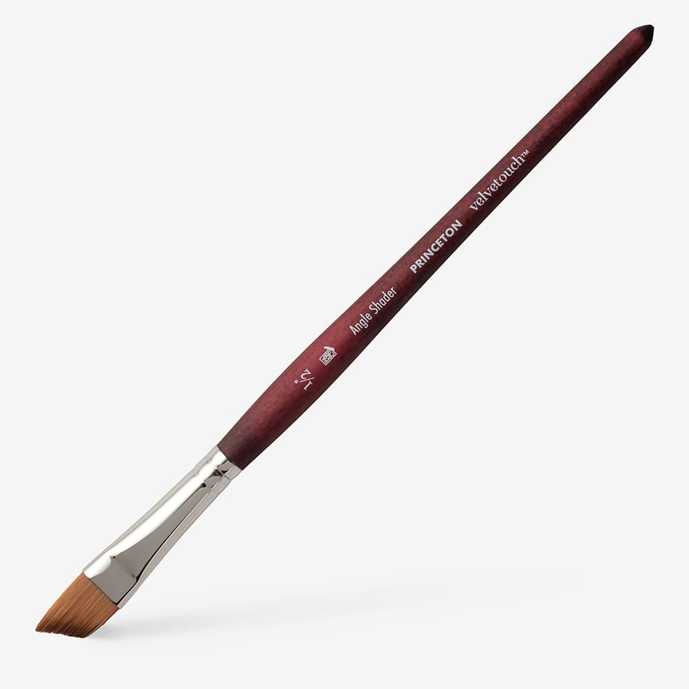 Princeton : Velvetouch : Series 3950 : Short Handle : Angle Shader
