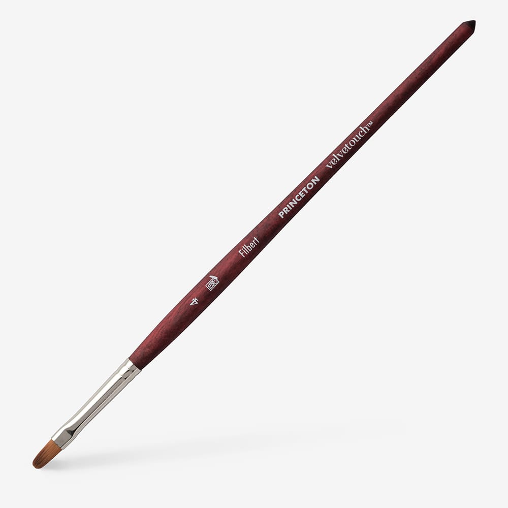 Princeton : Velvetouch : Series 3950 : Short Handle : Filbert