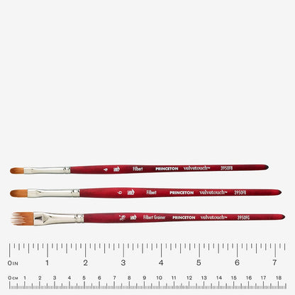 Princeton : Velvetouch : Series 3950 : Short Handle : Filbert Grainer