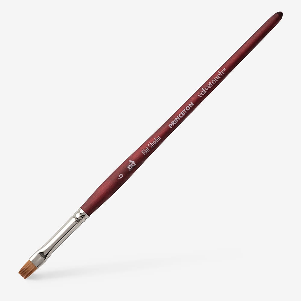Princeton : Velvetouch : Series 3950 : Short Handle : Flat Shader