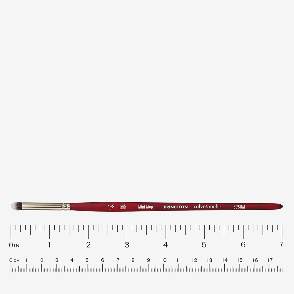 Princeton : Velvetouch : Series 3950 : Short Handle : Mini Mop : Size 1/8in