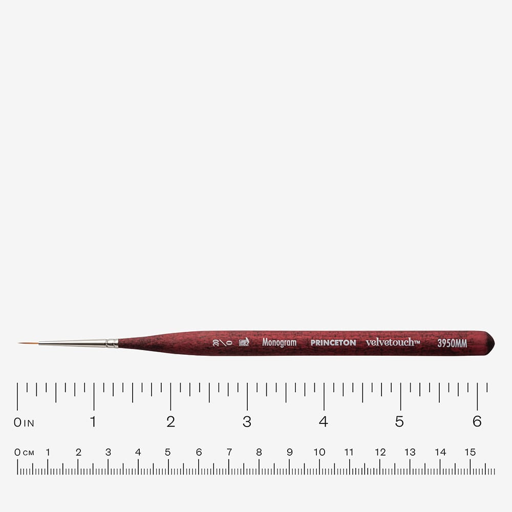 Princeton : Velvetouch : Series 3950 : Short Handle : Monogram : Size 20/0