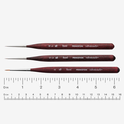 Princeton : Velvetouch : Series 3950 : Short Handle : Mini Round