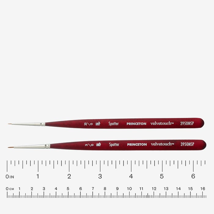 Princeton : Velvetouch : Series 3950 : Short Handle : Mini Spotter