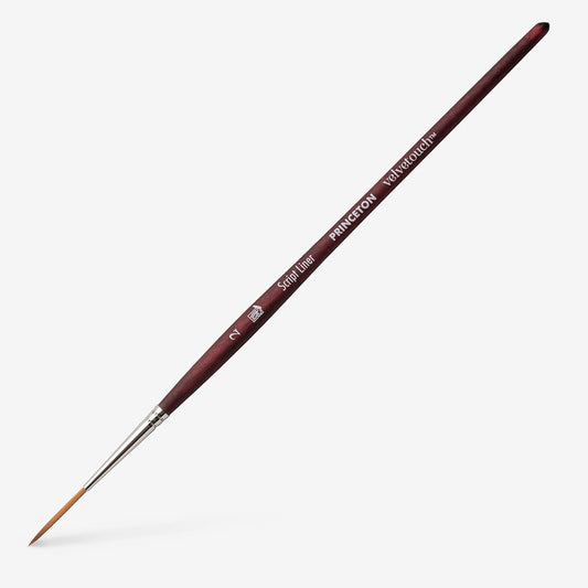 Princeton : Velvetouch : Series 3950 : Short Handle : Script Liner : Size 2