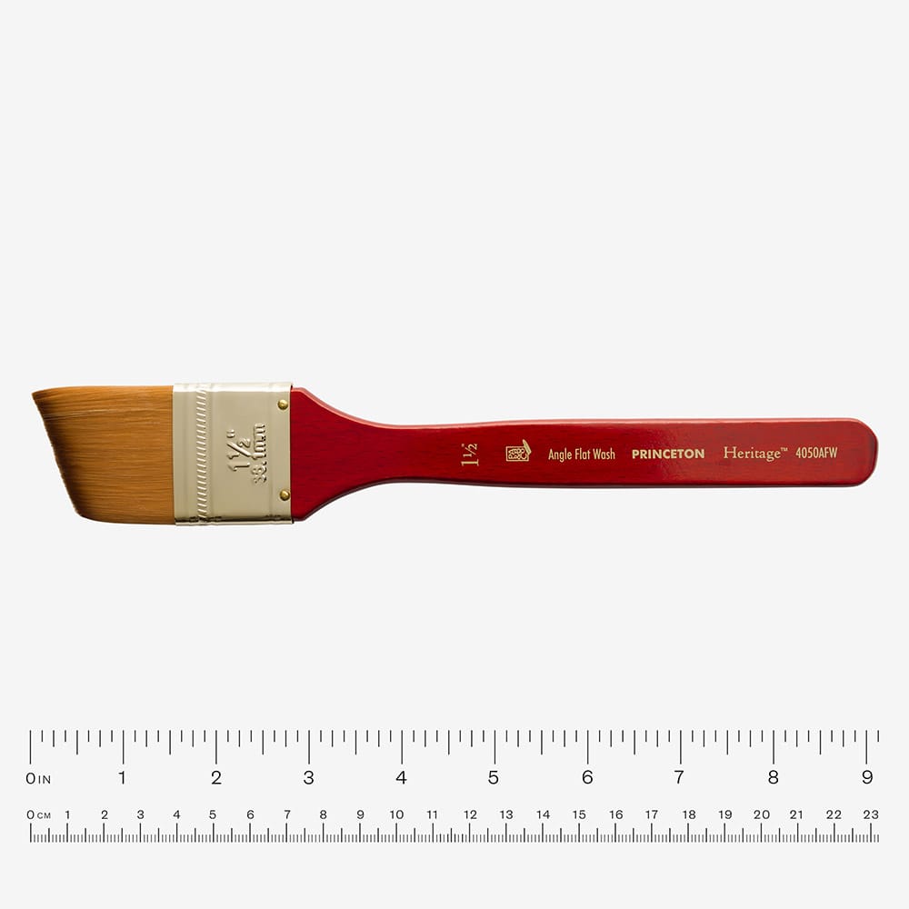 Princeton : Heritage : Synthetic Sable : Series 4050 : 1 1/2 inch : Angle Flat Wash