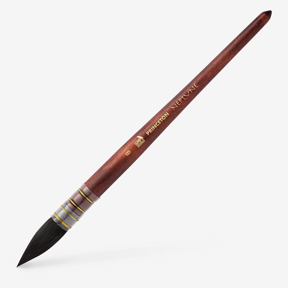 Princeton : Neptune : Synthetic Squirrel : Watercolour Brush : Series 4750 : Short Handle : Quill