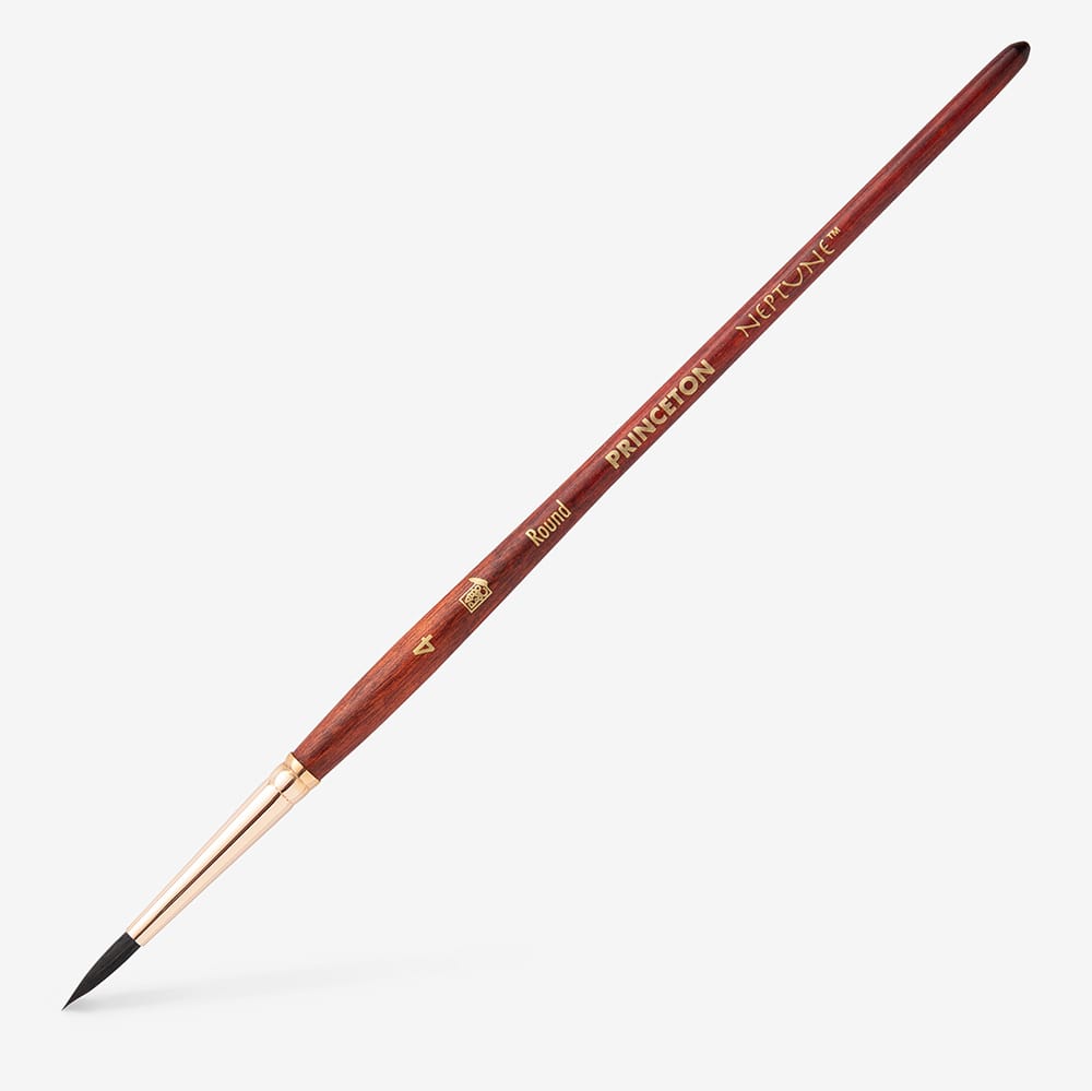 Princeton : Neptune : Synthetic Squirrel : Watercolour Brush : Series 4750 : Short Handle : Round