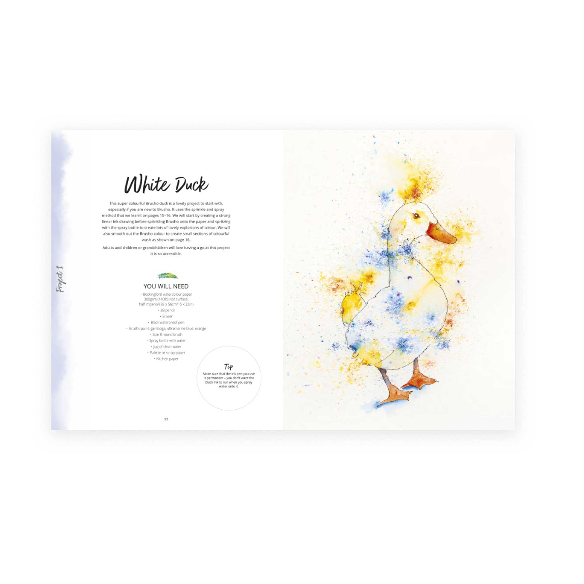 Sample Page 2 - Painting a white duck