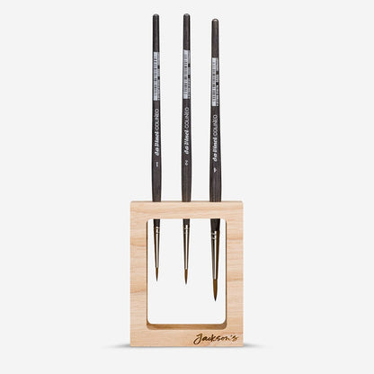 Da Vinci : Colineo : Synthetic Kolinsky : Series 5522 : Set of 3 Wooden Display
