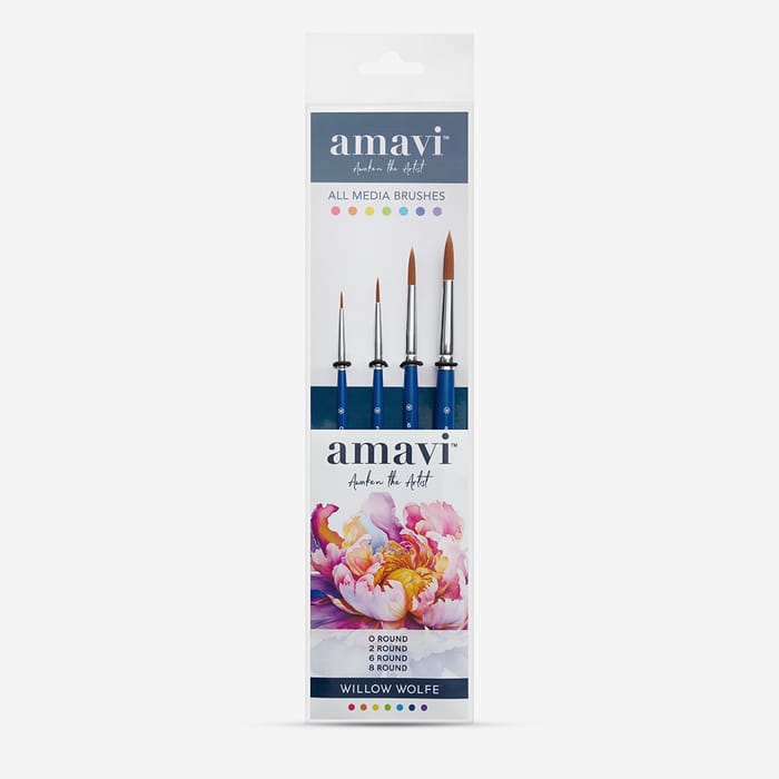 Willow Wolfe : Amavi Mixed Media Brush Set : Basic Strokes