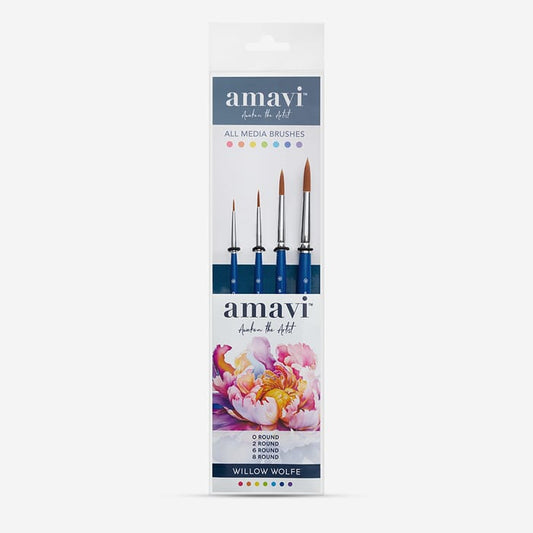 Willow Wolfe : Amavi Mixed Media Brush Set : Basic Strokes