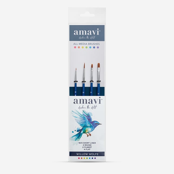 Willow Wolfe : Amavi Mixed Media Brush Set : Detail Brushes