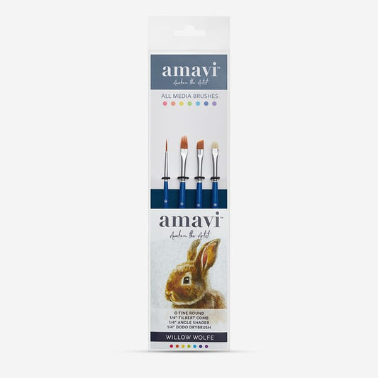 Willow Wolfe : Amavi Mixed Media Brush Set : Speciality Brushes