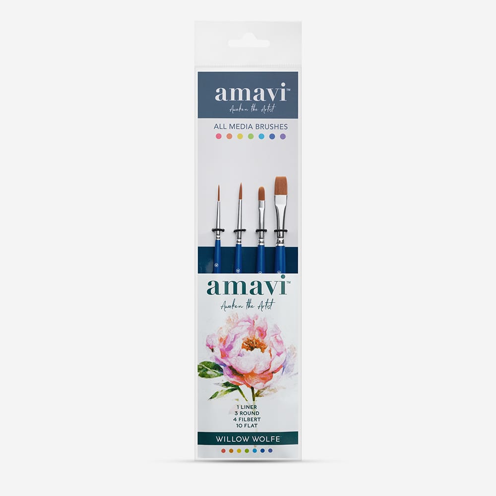 Willow Wolfe : Amavi Mixed Media Brush Set : Basic Shapes