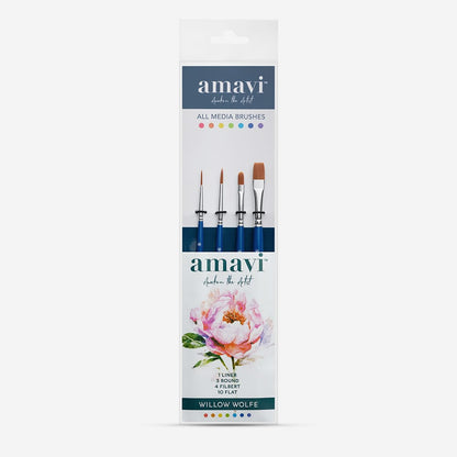 Willow Wolfe : Amavi Mixed Media Brush Set : Basic Shapes