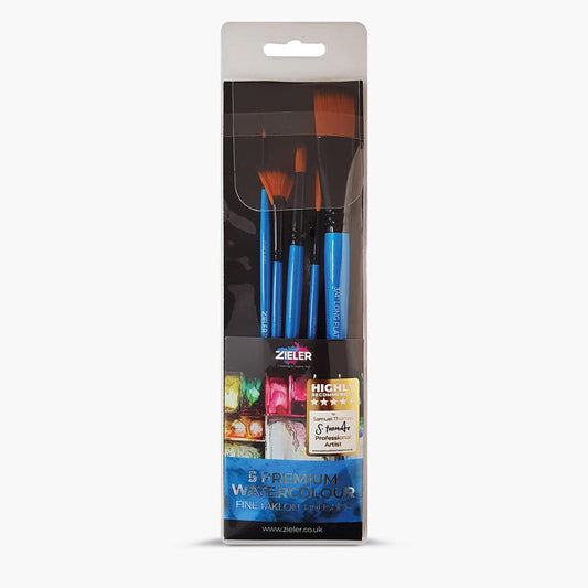 Zieler : Premium Artists' Brushes : Watercolour : Set of 5