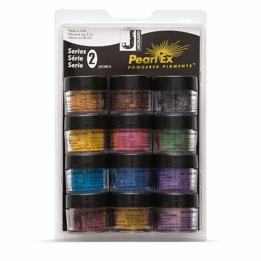 Jacquard : Pearl Ex : Powdered Pigment : .11oz : 3g : Set 2 : 12 colours