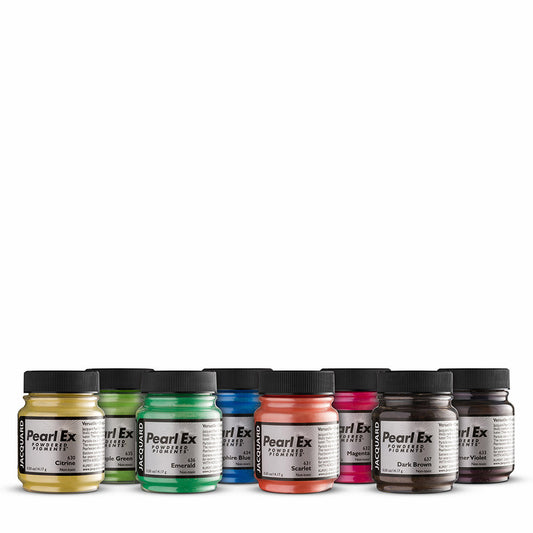 Jacquard : Pearl Ex : Powdered Pigment : .5oz : 14g : Colour Sampler : Set of 8