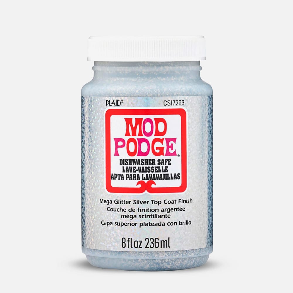 Plaid : Mod Podge : Mega Glitter : 8oz : 236ml : Silver